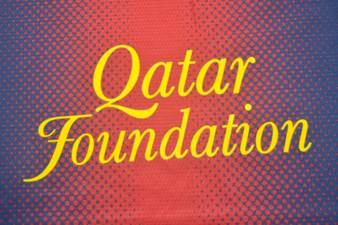 Shirt Qatar Foundation Imprint, Barcelona 2012-2013 Home Short-Sleeve