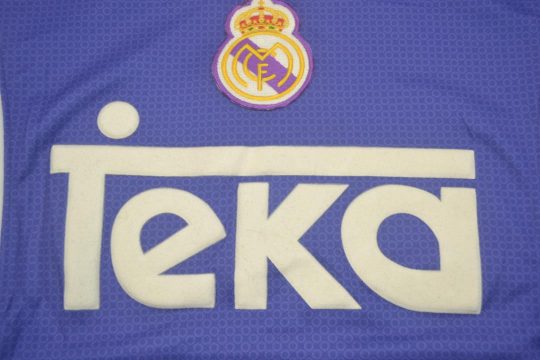 Shirt Teka & Real Madrid Emblem, Real Madrid 1997-1998 Away Purple Short-Sleeve