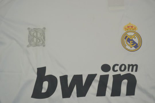 Shirt Bwin Sign, Real Madrid 2009-2010 Home Short-Sleeve