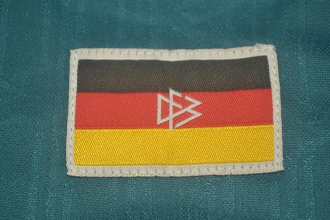 Shirt Germany Collar Flag, Germany 1996-1998 Away Green Short-Sleeve