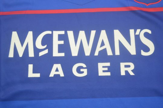 Shirt McGewans Lager Logo, Rangers 1997-1999 Home Short-Sleeve