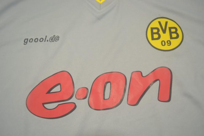 Shirt EOn Logo, Borussia Dortmund 2000-2001 Away Gray Short-Sleeve