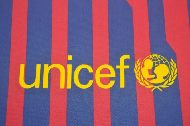 Shirt Unicef Sign, Barcelona 2011-2012 Home Short-Sleeve