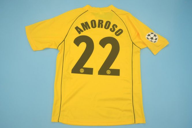 Amoroso Nameset, Borussia Dortmund 2001-2002 Home Short-Sleeve