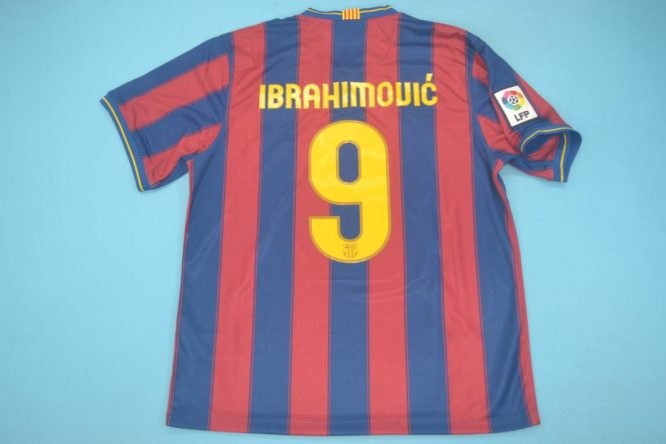 Ibrahimovic Nameset, Barcelona 2009-2010 Home Short-Sleeve