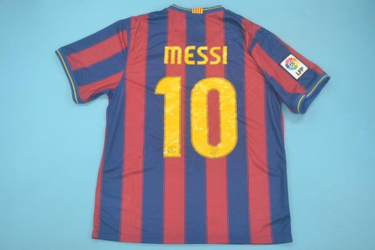 Messi Nameset, Barcelona 2009-2010 Home Short-Sleeve