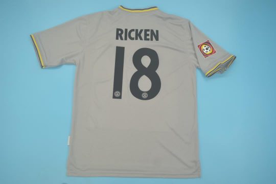 Ricken Nameset, Borussia Dortmund 2000-2001 Away Gray Short-Sleeve
