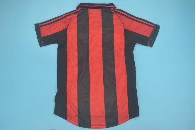 Shirt Back Blank, AC Milan 1998-2000 Home Short-Sleeve