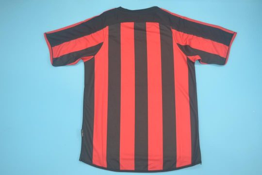 Shirt Back Blank, AC Milan 2003-2004 Home Short-Sleeve