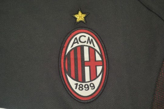 Shirt AC Milan Emblem, AC Milan 2002-2003 Third Black Short-Sleeve