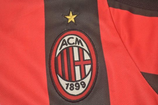 Shirt AC Milan Logo, AC Milan 2003-2004 Home Short-Sleeve