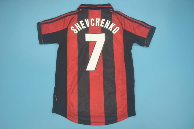 Shevchenko Nameset, AC Milan 1998-2000 Home Short-Sleeve
