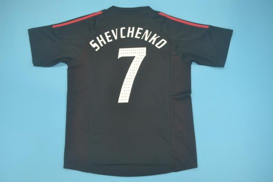 Shevchenko Nameset, AC Milan 2002-2003 Third Black Short-Sleeve