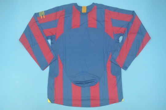 Shirt Back Blank, Barcelona 2005-2006 Home UCL Final Long-Sleeve