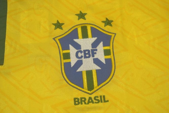 Shirt Brazil Emblem, Brazil 1991-1993 Home Short-Sleeve