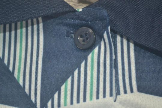 Shirt Collar Front Closeup, Northern Ireland 1990-1993 Away Short-Sleeve