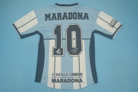Shirt Back Maradona Nameset, Argentina 2001 Maradona Special Edition Short-Sleeve Kit