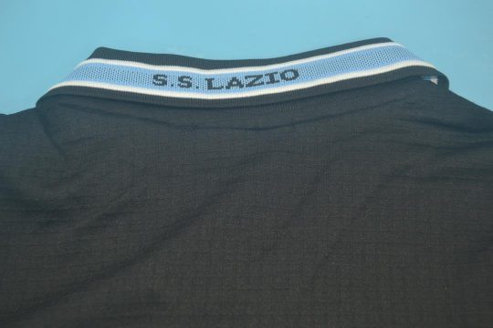 Shirt Collar Back, Lazio 1998-2000 Third Black Short-Sleeve Kit