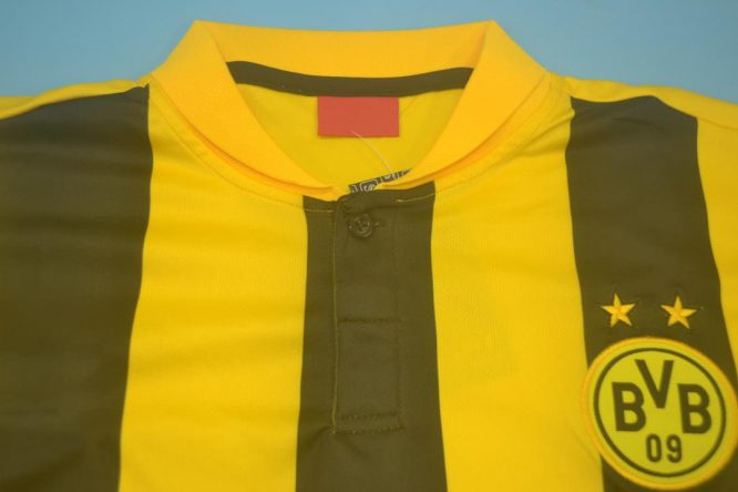 Shirt Collar Front, Borussia Dortmund 2012-2013 Home Cups UCL Short-Sleeve Kit