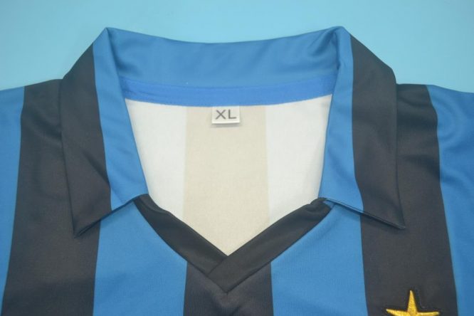 Shirt Collar Front, Inter Milan 1989-1990 Home Short-Sleeve