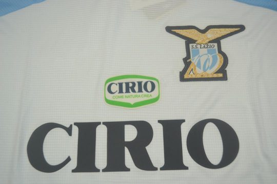 Shirt Closeup, Lazio 1999-2000 Away Centenary Long-Sleeve Kit