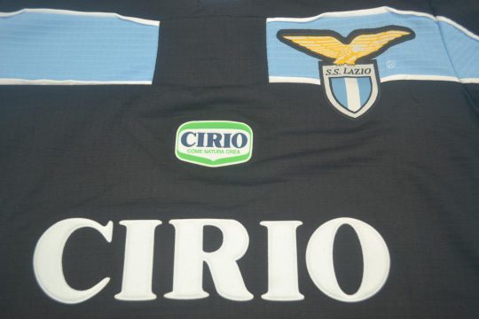 Shirt Front Closeup, Lazio 1998-2000 Third Black Short-Sleeve Kit