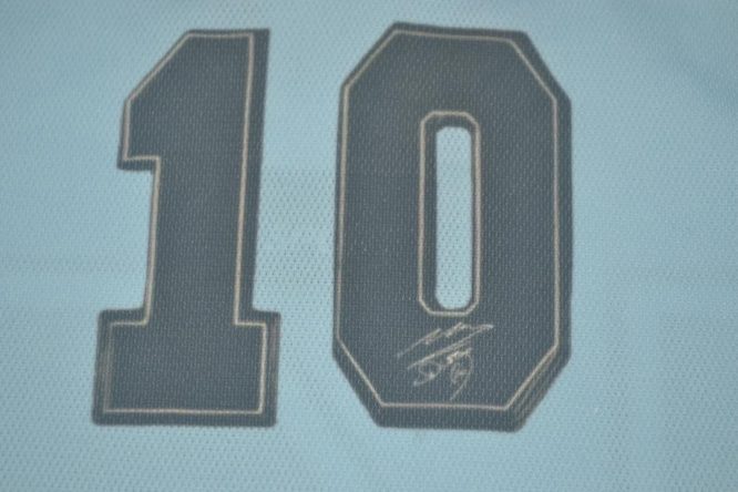 Front Number Closeup, Argentina 2001 Maradona Special Edition Short-Sleeve Kit