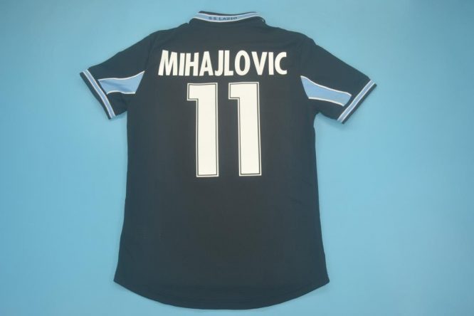 Mihajlovic Nameset, Lazio 1998-2000 Third Black Short-Sleeve Kit