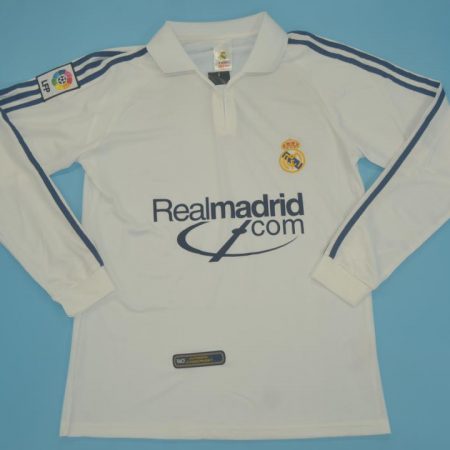 Shirt Front, Real Madrid 2001-2002 Home Long-Sleeve LaLiga Kit