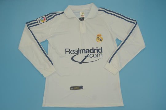Shirt Front, Real Madrid 2001-2002 Home Long-Sleeve LaLiga Kit