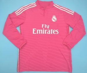 Shirt Front, Real Madrid 2014-2015 Away Pink Long-Sleeve Kit