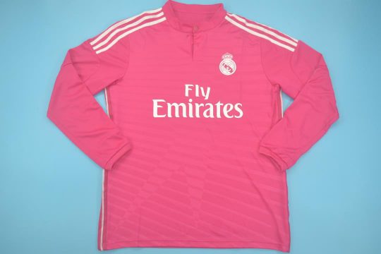 Shirt Front, Real Madrid 2014-2015 Away Pink Long-Sleeve Kit