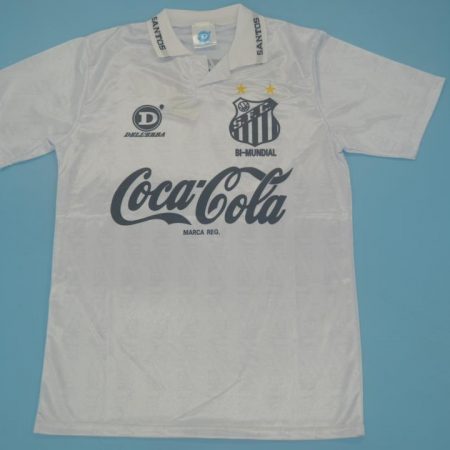 Shirt Front, Santos 1993-1994 Home Short-Sleeve Kit
