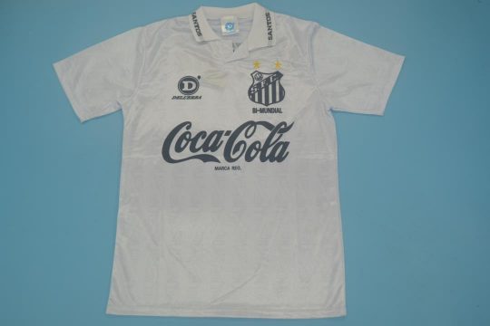 Shirt Front, Santos 1993-1994 Home Short-Sleeve Kit