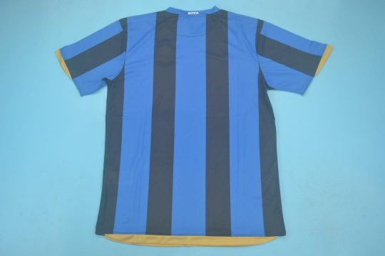 Shirt Back Blank, Inter Milan 2008-2009 Home Short-Sleeve Kit