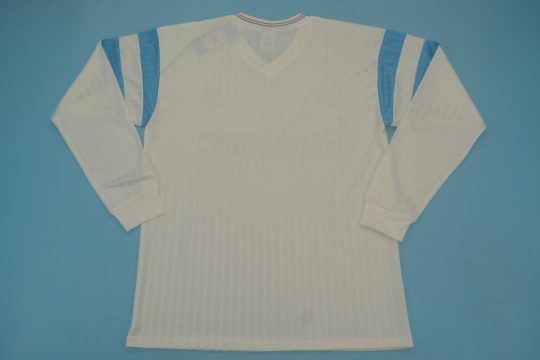 Shirt Back Blank, Olympique Marseille 1990-1991 Home Long-Sleeve Jersey
