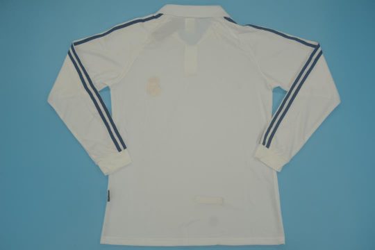 Shirt Back Blank, Real Madrid 2001-2002 Home Long-Sleeve LaLiga Kit