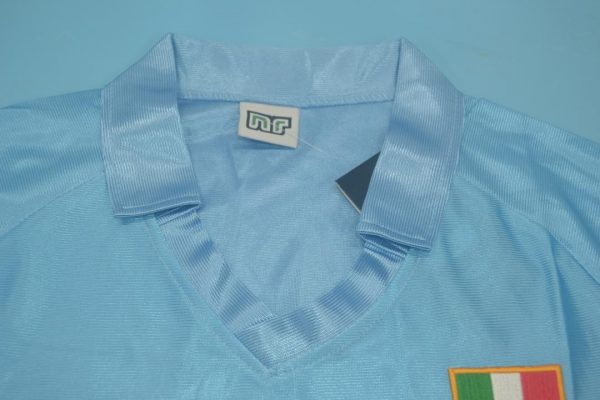 Shirt Collar Front, Napoli 1990-1991 Home Short-Sleeve Kit