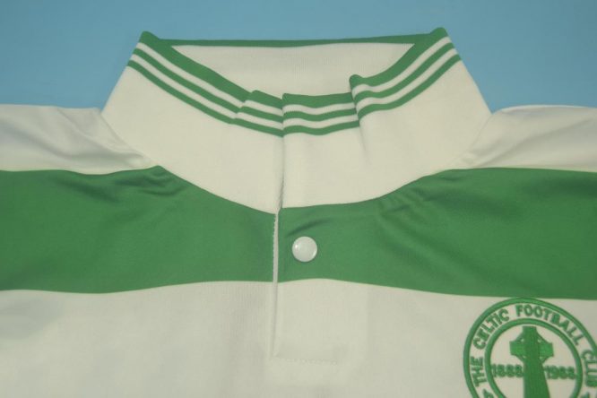 Shirt Collar Front, Celtic Glasgow 1987-1989 Home Short-Sleeve Kit