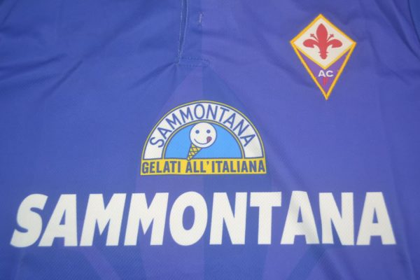 Shirt Front Closeup, Fiorentina 1995-1996 Home Short-Sleeve