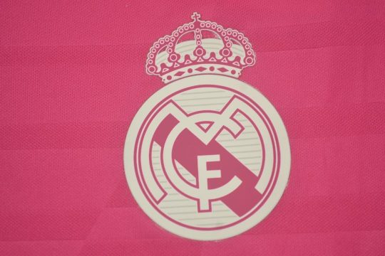 Shirt Real Madrid Logo, Real Madrid 2014-2015 Away Pink Long-Sleeve Kit