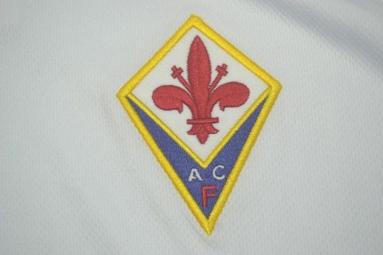 Shirt Fiorentina Emblem, Fiorentina 1998-1999 Away White Short-Sleeve