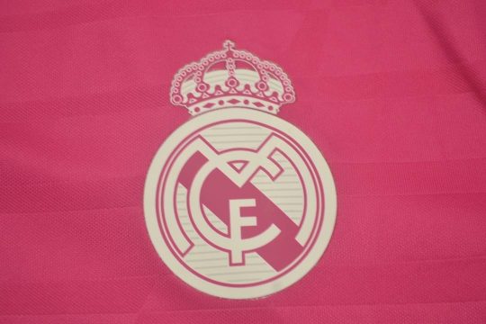 Shirt Real Madrid Emblem, Real Madrid 2014-2015 Away Pink Short-Sleeve Kit