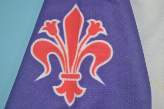 Shirt Sleeve Logo, Fiorentina 1998-1999 Away White Short-Sleeve