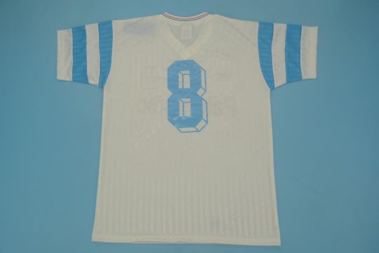 #8 Nameset, Olympique Marseille 1990-1991 Home Short-Sleeve Jersey
