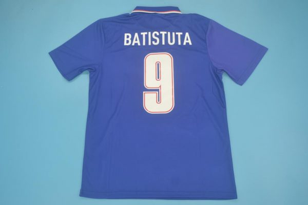 Batistuta Nameset, Fiorentina 1995-1996 Home Short-Sleeve