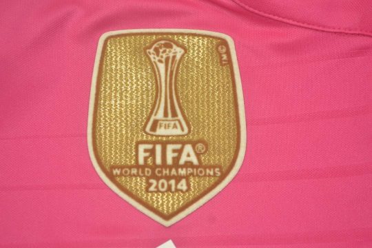Club World Cup Patch, Real Madrid 2014-2015 Away Pink Long-Sleeve Kit