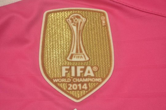 Club World Cup Patch, Real Madrid 2014-2015 Away Pink Short-Sleeve Kit