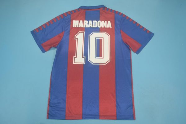 1984-90 Barcelona Away Retro Blue Shirt L/S #9 Jersey 