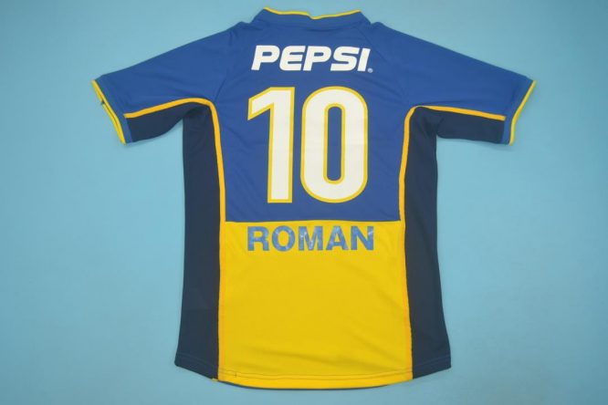 Roman Nameset, Boca Juniors 2002 Home Short-Sleeve